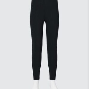 Uniqlo Kids Heat Tech Black High-Waisted Leggings size 5-6